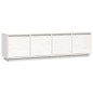 vidaXL Mueble de TV madera maciza de pino blanco 156x37x45 cm vidaXL Mueble de TV madera maciza de pino blanco 156x37x45 cm