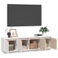 vidaXL Mueble de TV madera maciza de pino blanco 156x37x45 cm vidaXL Mueble de TV madera maciza de pino blanco 156x37x45 cm