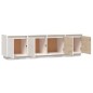 vidaXL Mueble de TV madera maciza de pino blanco 156x37x45 cm vidaXL Mueble de TV madera maciza de pino blanco 156x37x45 cm