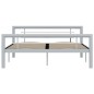 vidaXL Estructura de cama de metal gris y blanco 120x200 cm vidaXL Estructura de cama de metal gris y blanco 120x200 cm