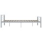 vidaXL Estructura de cama de metal gris y blanco 120x200 cm vidaXL Estructura de cama de metal gris y blanco 120x200 cm