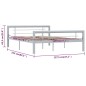 vidaXL Estructura de cama de metal gris y blanco 120x200 cm vidaXL Estructura de cama de metal gris y blanco 120x200 cm
