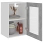 vidaXL Armario colgante cristal contrachapada gris hormigón 40x31x60cm