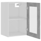 vidaXL Armario colgante cristal contrachapada gris hormigón 40x31x60cm