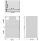 vidaXL Armario colgante cristal contrachapada gris hormigón 40x31x60cm