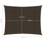 vidaXL Toldo de vela HDPE marrón 160 g/m² 3,5x4,5 m vidaXL Toldo de vela HDPE marrón 160 g/m² 3,5x4,5 m