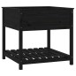 vidaXL Jardinera con estante madera maciza pino negro 82,5x82,5x81 cm vidaXL Jardinera con estante madera maciza pino negro 82,5x82,5x81 cm