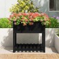vidaXL Jardinera con estante madera maciza pino negro 82,5x82,5x81 cm vidaXL Jardinera con estante madera maciza pino negro 82,5x82,5x81 cm