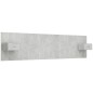 vidaXL Cabecero de cama y mesitas madera contrachapada gris hormigón