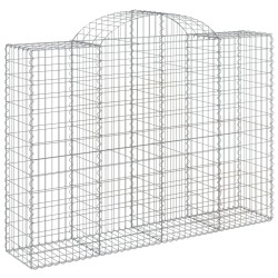 vidaXL Cesta gaviones forma arco hierro galvanizado 200x50x140/160 cm