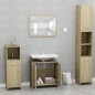 vidaXL Conjunto de muebles de baño contrachapada color roble Sonoma vidaXL Conjunto de muebles de baño contrachapada color roble Sonoma