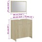 vidaXL Conjunto de muebles de baño contrachapada color roble Sonoma vidaXL Conjunto de muebles de baño contrachapada color roble Sonoma