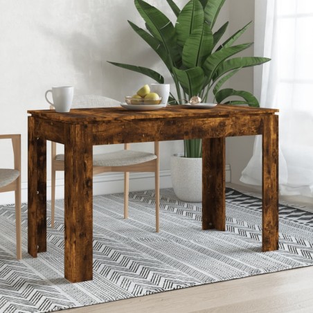 vidaXL Mesa de comedor madera de ingeniería roble ahumado 120x60x76 cm