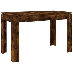 vidaXL Mesa de comedor madera de ingeniería roble ahumado 120x60x76 cm