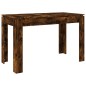 vidaXL Mesa de comedor madera de ingeniería roble ahumado 120x60x76 cm vidaXL Mesa de comedor madera de ingeniería roble ahumado 120x60x76 cm