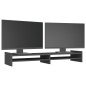 vidaXL Soporte de monitor madera maciza de pino gris 100x27x15 cm vidaXL Soporte de monitor madera maciza de pino gris 100x27x15 cm
