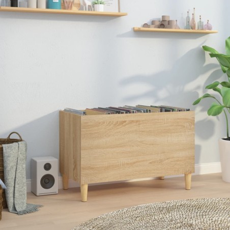 vidaXL Mueble discos madera contrachapada roble Sonoma 74,5x38x48 cm