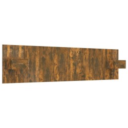 vidaXL Cabecero de cama y mesitas madera contrachapada roble ahumado