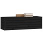 vidaXL Caja de almacenaje madera maciza de pino negro 109x36,5x33 cm vidaXL Caja de almacenaje madera maciza de pino negro 109x36,5x33 cm