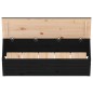 vidaXL Caja de almacenaje madera maciza de pino negro 109x36,5x33 cm vidaXL Caja de almacenaje madera maciza de pino negro 109x36,5x33 cm
