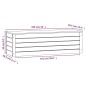 vidaXL Caja de almacenaje madera maciza de pino negro 109x36,5x33 cm vidaXL Caja de almacenaje madera maciza de pino negro 109x36,5x33 cm