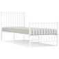 vidaXL Estructura cama metal con cabecero y pie cama blanca 80x200 cm vidaXL Estructura cama metal con cabecero y pie cama blanca 80x200 cm