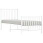 vidaXL Estructura cama metal con cabecero y pie cama blanca 80x200 cm vidaXL Estructura cama metal con cabecero y pie cama blanca 80x200 cm