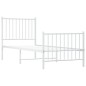 vidaXL Estructura cama metal con cabecero y pie cama blanca 80x200 cm vidaXL Estructura cama metal con cabecero y pie cama blanca 80x200 cm