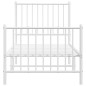 vidaXL Estructura cama metal con cabecero y pie cama blanca 80x200 cm vidaXL Estructura cama metal con cabecero y pie cama blanca 80x200 cm