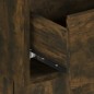vidaXL Cabecero de cama y mesitas madera contrachapada roble ahumado vidaXL Cabecero de cama y mesitas madera contrachapada roble ahumado