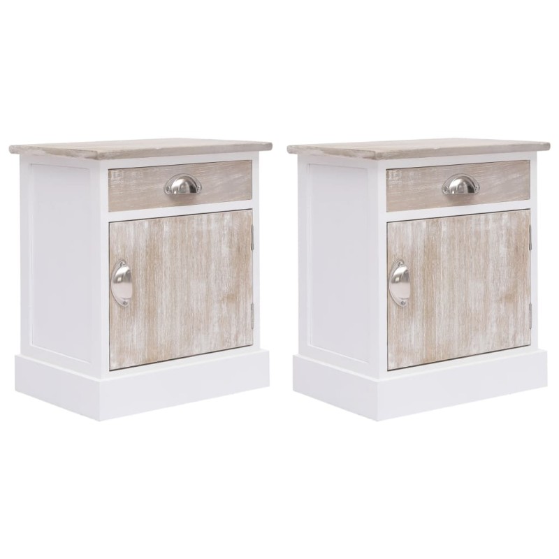 vidaXL Mesitas de noche 2 unidades madera de Paulownia 38x28x45 cm vidaXL Mesitas de noche 2 unidades madera de Paulownia 38x28x45 cm