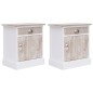 vidaXL Mesitas de noche 2 unidades madera de Paulownia 38x28x45 cm vidaXL Mesitas de noche 2 unidades madera de Paulownia 38x28x45 cm