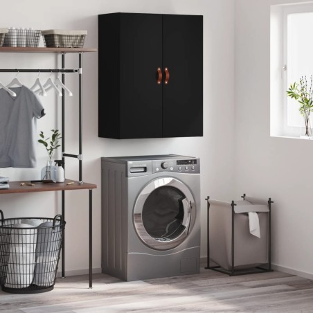 vidaXL Armario de pared negro 69,5x34x90 cm