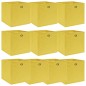 vidaXL Cajas de almacenaje 10 uds tela amarillo 32x32x32 cm vidaXL Cajas de almacenaje 10 uds tela amarillo 32x32x32 cm