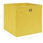 vidaXL Cajas de almacenaje 10 uds tela amarillo 32x32x32 cm vidaXL Cajas de almacenaje 10 uds tela amarillo 32x32x32 cm