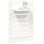 vidaXL Estantes mesitas de pared 2 uds madera maciza de pino blanco vidaXL Estantes mesitas de pared 2 uds madera maciza de pino blanco
