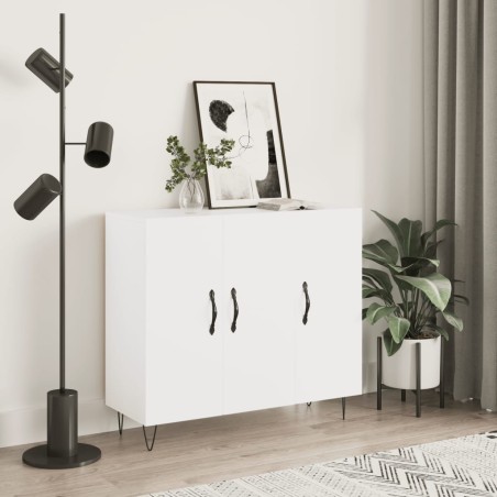 vidaXL Aparador de madera de ingeniería blanco 90x34x80 cm