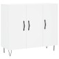 vidaXL Aparador de madera de ingeniería blanco 90x34x80 cm vidaXL Aparador de madera de ingeniería blanco 90x34x80 cm
