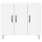 vidaXL Aparador de madera de ingeniería blanco 90x34x80 cm vidaXL Aparador de madera de ingeniería blanco 90x34x80 cm