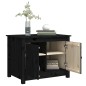 vidaXL Mesa de centro de madera maciza de pino negro 71x49x55 cm