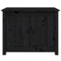 vidaXL Mesa de centro de madera maciza de pino negro 71x49x55 cm