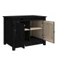 vidaXL Mesa de centro de madera maciza de pino negro 71x49x55 cm