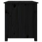 vidaXL Mesa de centro de madera maciza de pino negro 71x49x55 cm