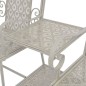 vidaXL Banco de 2 asientos 161 cm acero gris vidaXL Banco de 2 asientos 161 cm acero gris