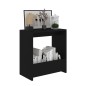 vidaXL Mesa auxiliar de madera contrachapada negro 50x26x50 cm