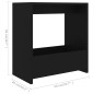 vidaXL Mesa auxiliar de madera contrachapada negro 50x26x50 cm