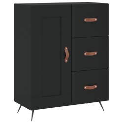vidaXL Aparador de madera de ingeniería negro 69,5x34x90 cm
