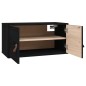 vidaXL Armarios de pared 2 uds madera maciza de pino negro 60x30x30 cm vidaXL Armarios de pared 2 uds madera maciza de pino negro 60x30x30 cm