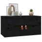 vidaXL Armarios de pared 2 uds madera maciza de pino negro 60x30x30 cm vidaXL Armarios de pared 2 uds madera maciza de pino negro 60x30x30 cm