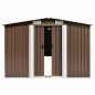 vidaXL Cobertizo de jardín acero galvanizado marrón 257x990x181 cm vidaXL Cobertizo de jardín acero galvanizado marrón 257x990x181 cm